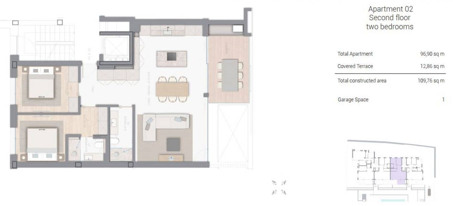 2 soveværelse Lejlighed til salg i Cala Mayor med swimmingpool garage - € 745.000 (Ref: 8458640)