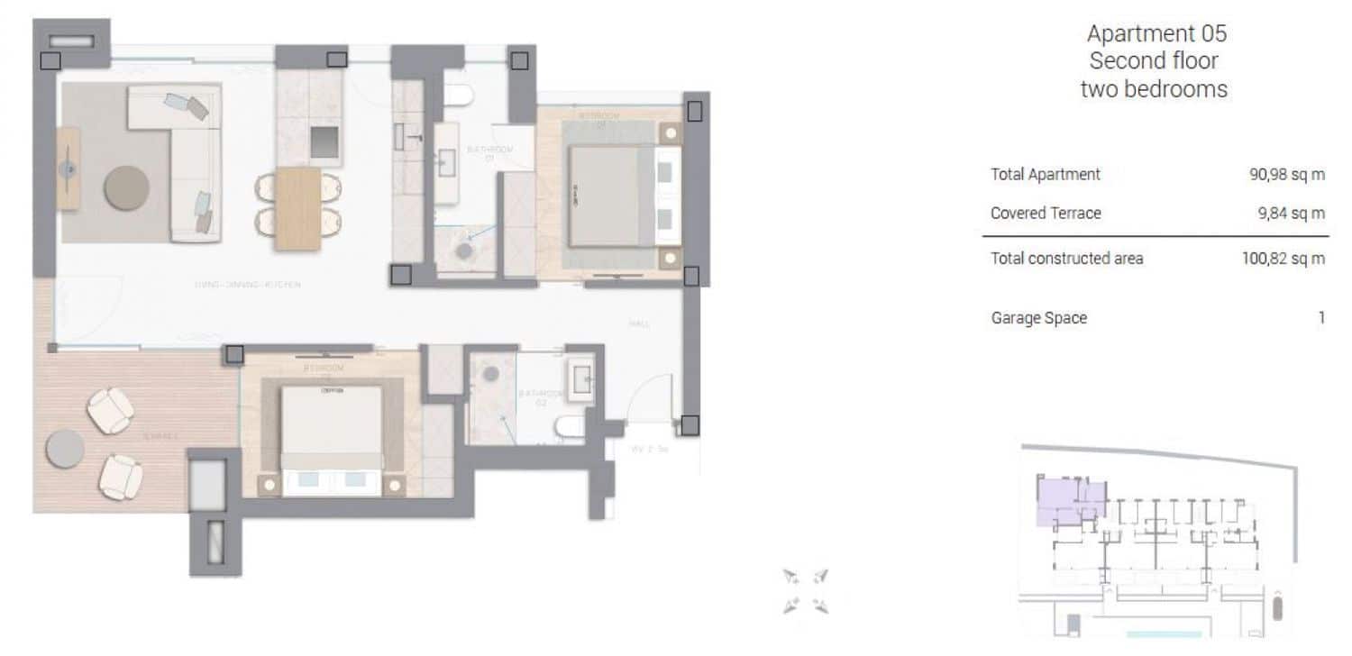 2 soveværelse Lejlighed til salg i Cala Mayor med swimmingpool garage - € 745.000 (Ref: 8458640)