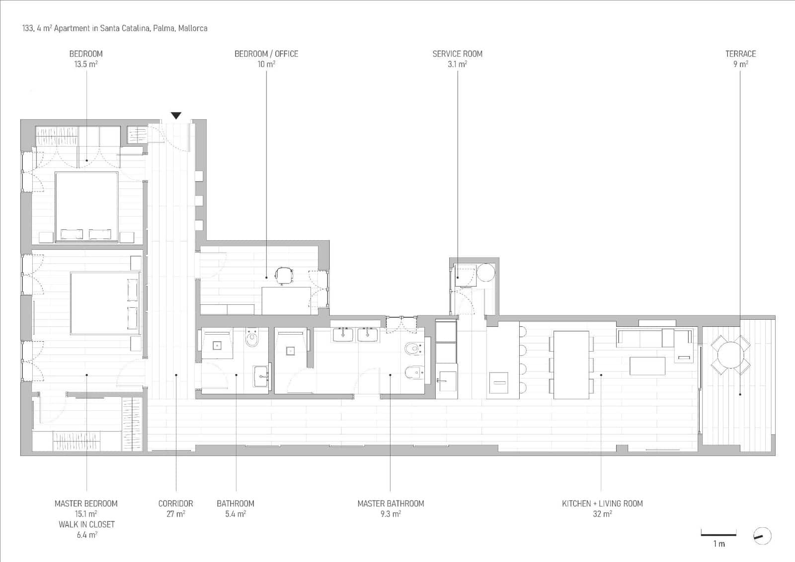 3 slaapkamer Flat te koop in Palma de Mallorca met garage - € 695.000 (Ref: 8737822)