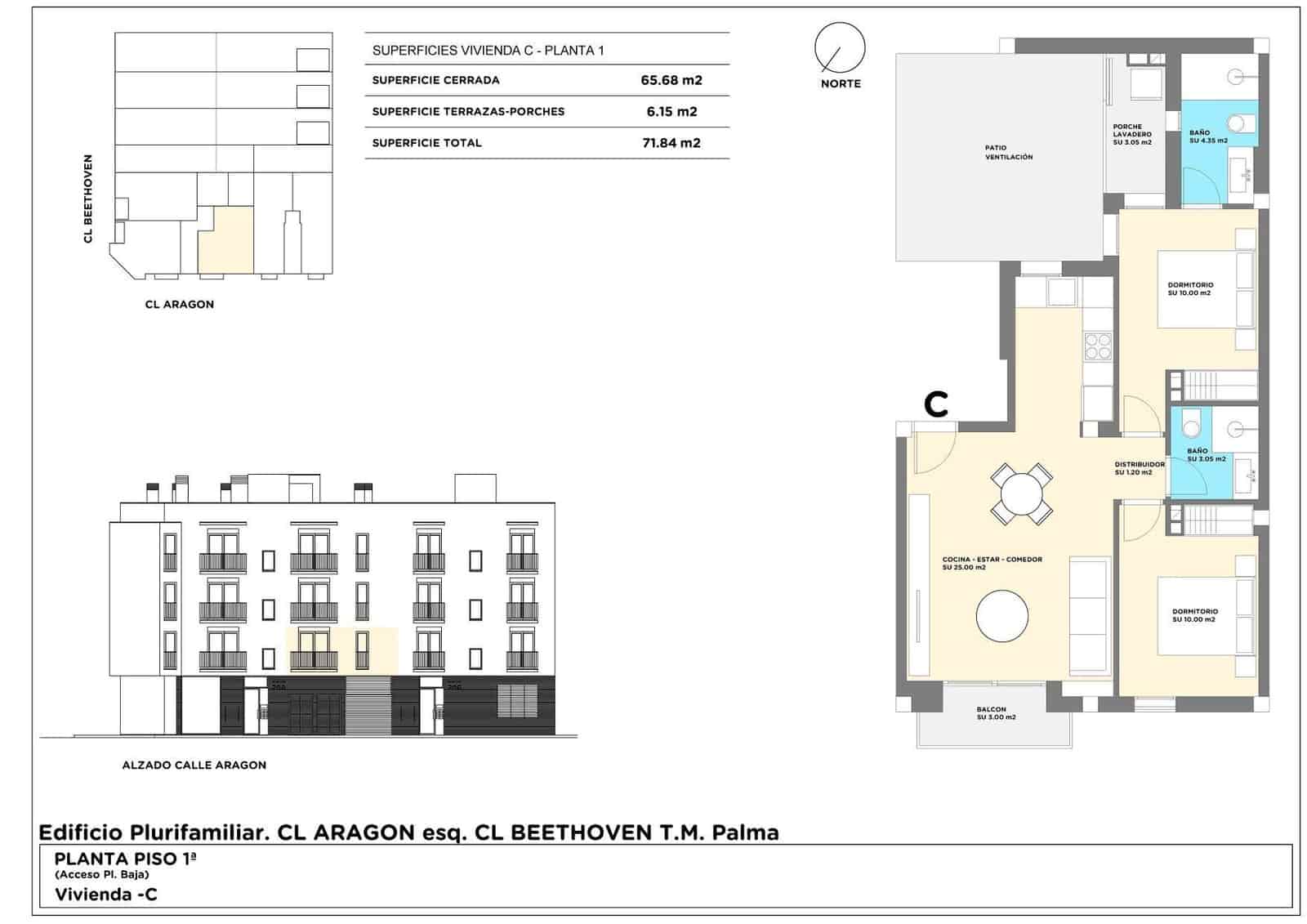 2 sypialnia Mieszkanie na sprzedaż w Palma de Mallorca - 385 000 € (Ref: 9911106)