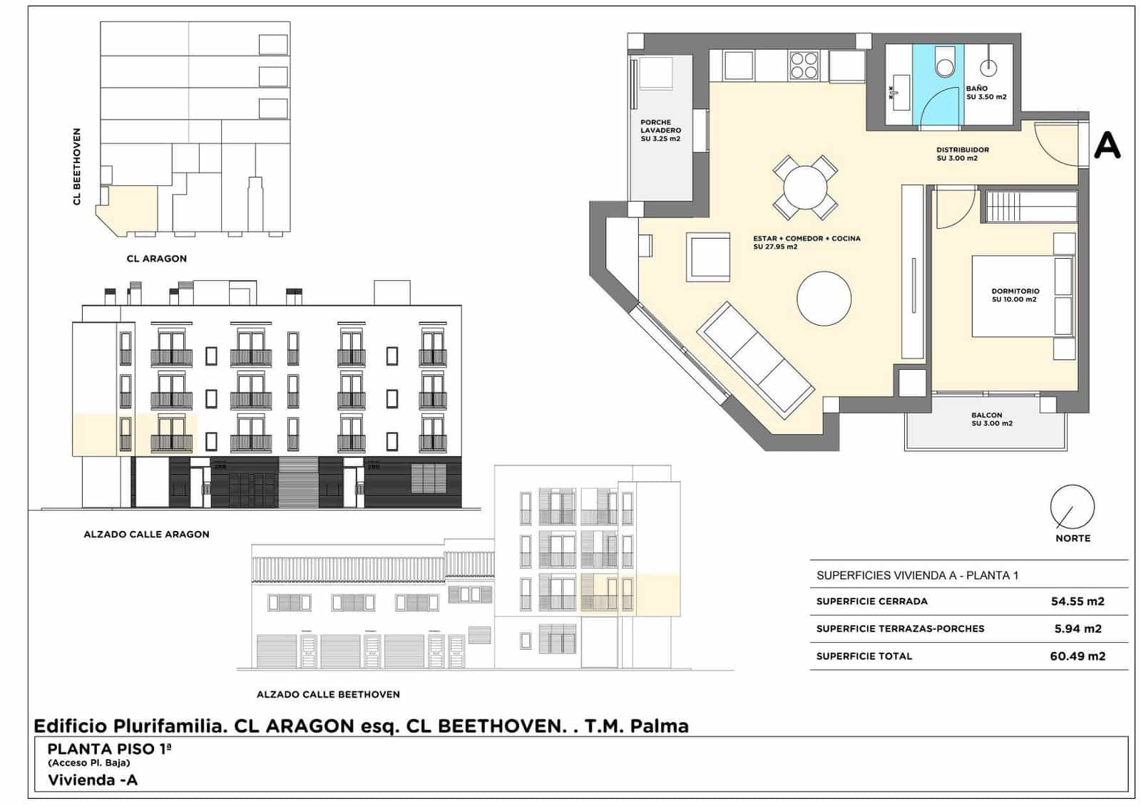 1 sypialnia Mieszkanie na sprzedaż w Palma de Mallorca - 350 000 € (Ref: 9911107)
