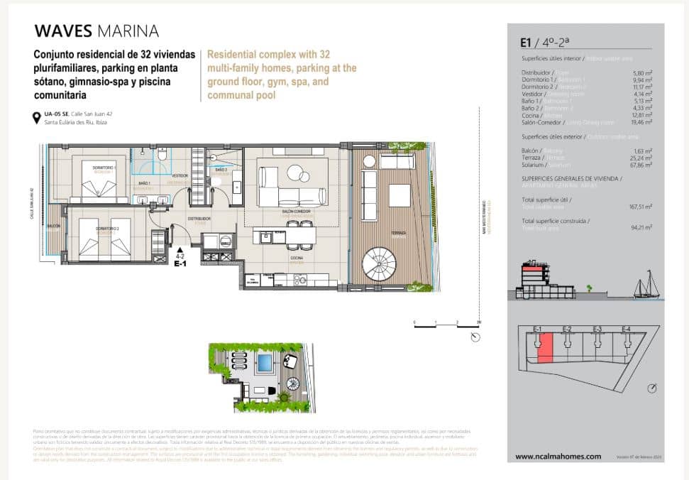 2 makuuhuone Kattohuoneisto myytävänä paikassa Santa Eulalia / Santa Eularia mukana uima-altaan 
autotalli - 2 427 269 € (Ref: 10086925)