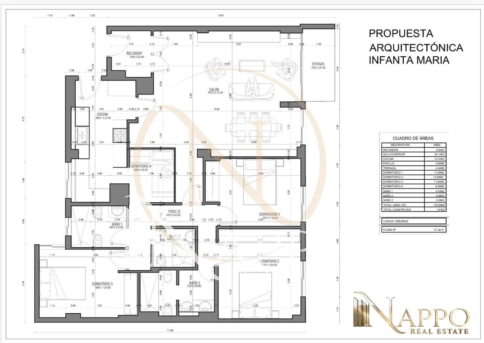 3 Zimmer Wohnung zu verkaufen in Madrid Stadt mit Pool Garage - 1.750.000 € (Ref: 10078997)
