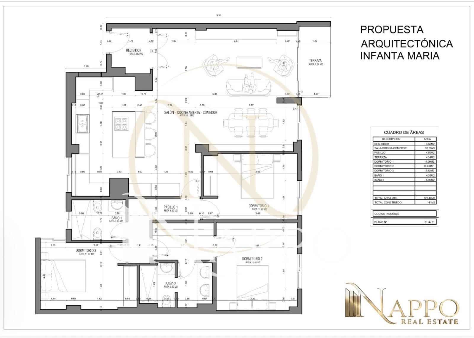 3 Zimmer Wohnung zu verkaufen in Madrid Stadt mit Pool Garage - 1.750.000 € (Ref: 10078997)