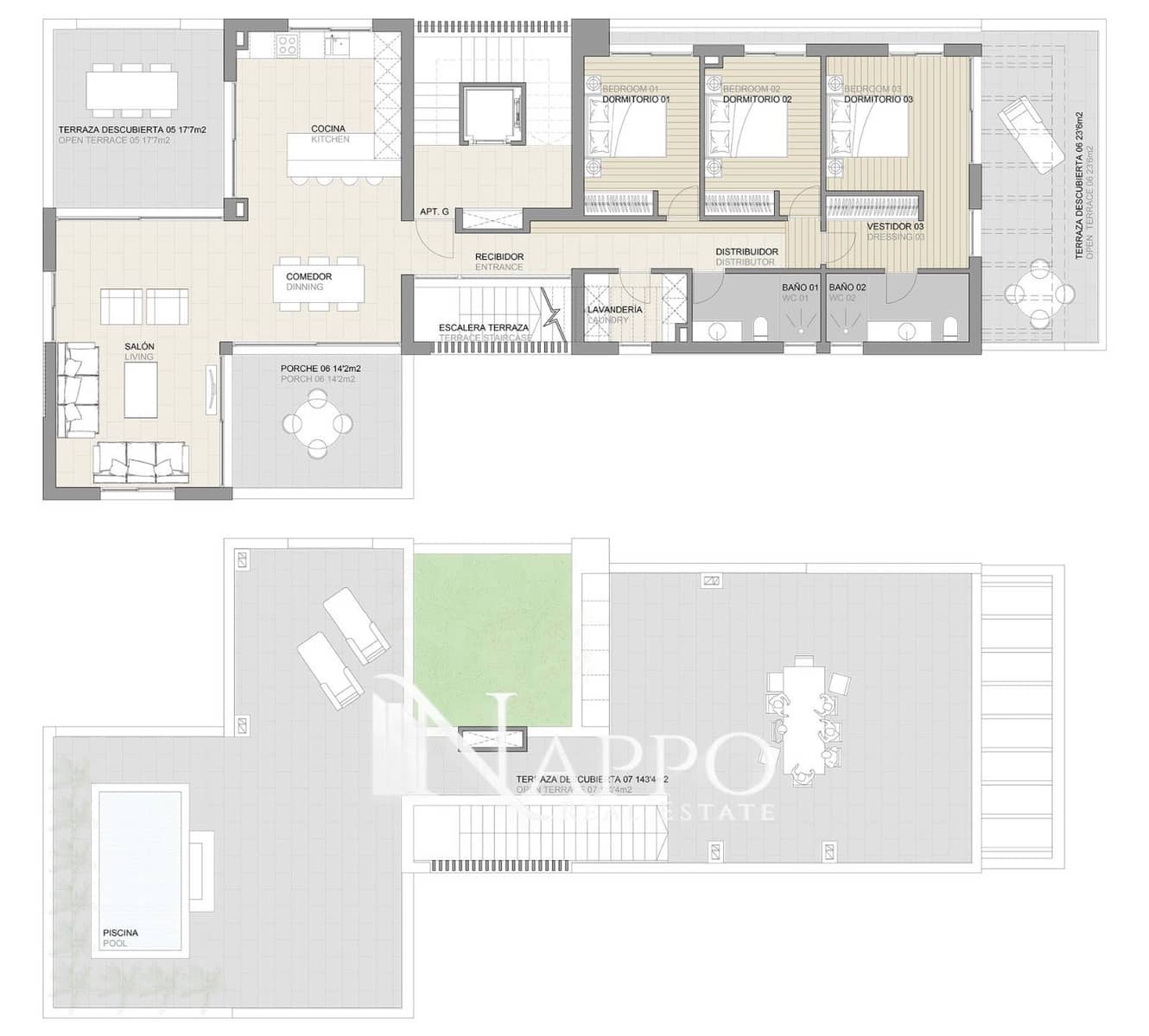 3 soverom Leilighet til salgs i Palma de Mallorca med svømmebasseng garasje - € 2 600 000 (Ref: 8238394)