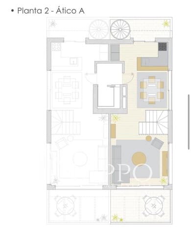 2 soveværelse Penthouse til salg i Playa de Palma, Palma de Mallorca med swimmingpool garage - € 1.450.000 (Ref: 9386566)