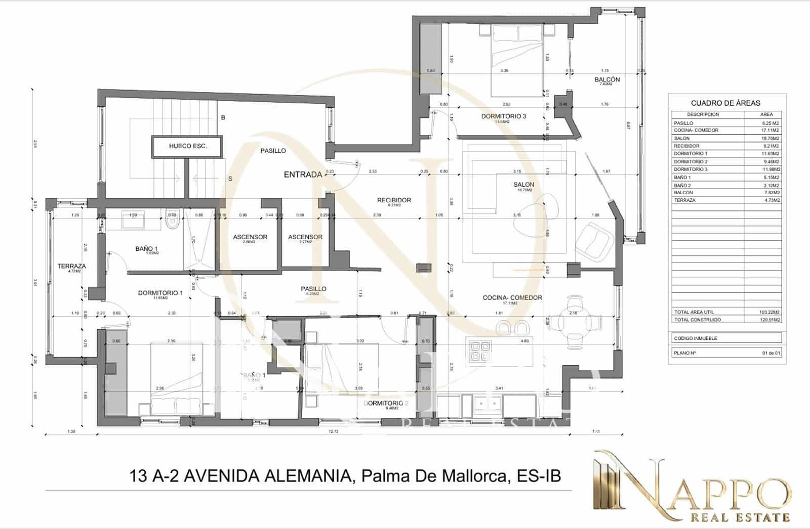4 sypialnia Mieszkanie na sprzedaż w Palma de Mallorca z garażem - 645 000 € (Ref: 9426411)