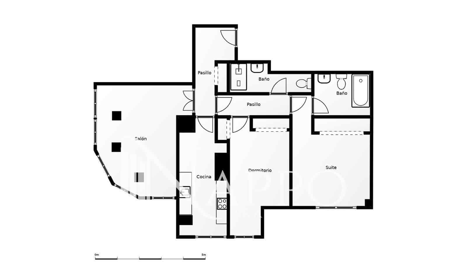 2 bedroom Flat for sale in Madrid city with pool garage - € 1,279,000 (Ref: 9451721)