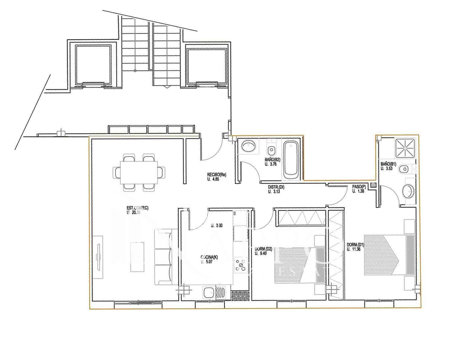 2 Zimmer Wohnung zu verkaufen in Palma de Mallorca mit Garage - 430.000 € (Ref: 9696638)