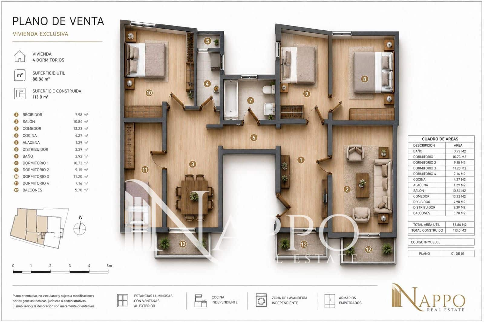 4 bedroom Flat for sale in Palma de Mallorca - € 559,600 (Ref: 9816394)