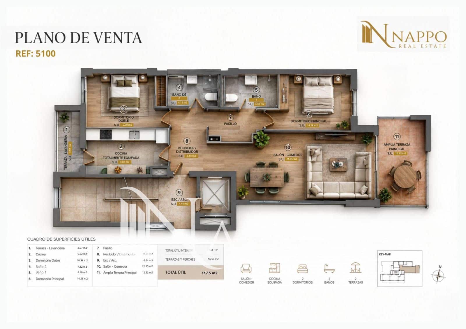 2 slaapkamer Flat te koop in Palma de Mallorca met zwembad garage - € 599.000 (Ref: 9896948)