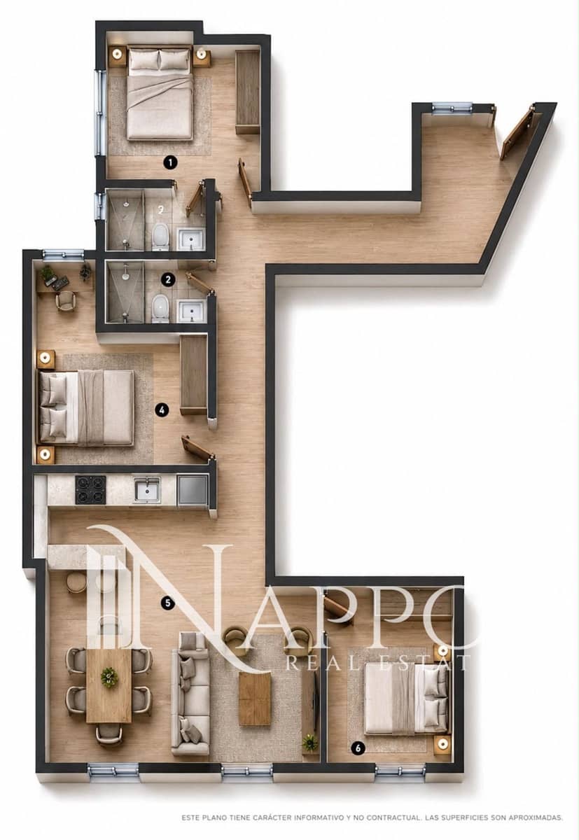 3 sovrum Lägenhet till salu i Madrid stad - 730 000 € (Ref: 9922879)