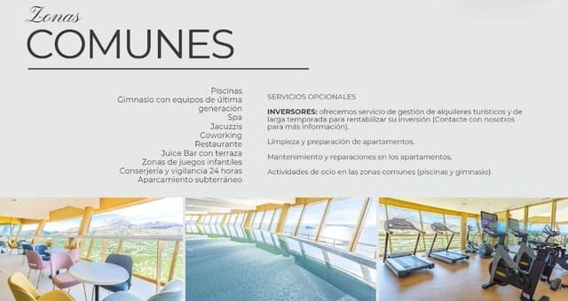 2 makuuhuone Asunto myytävänä paikassa Playa Poniente, Benidorm mukana uima-altaan - 425 000 € (Ref: 9528150)