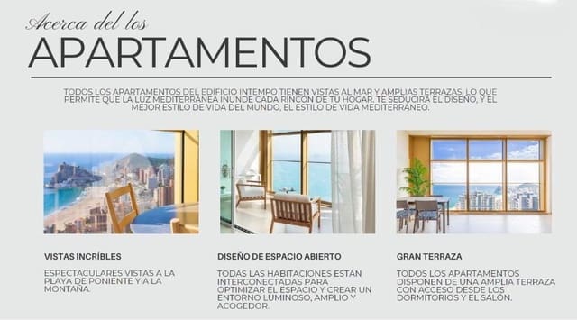2 makuuhuone Asunto myytävänä paikassa Playa Poniente, Benidorm mukana uima-altaan - 425 000 € (Ref: 9528150)