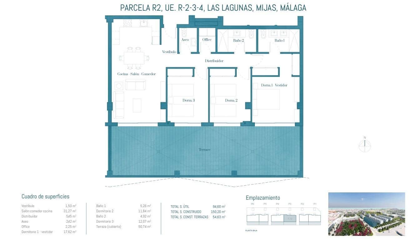 3 soveværelse Lejlighed til salg i Las Lagunas de Mijas med garage - € 473.500 (Ref: 9338831)