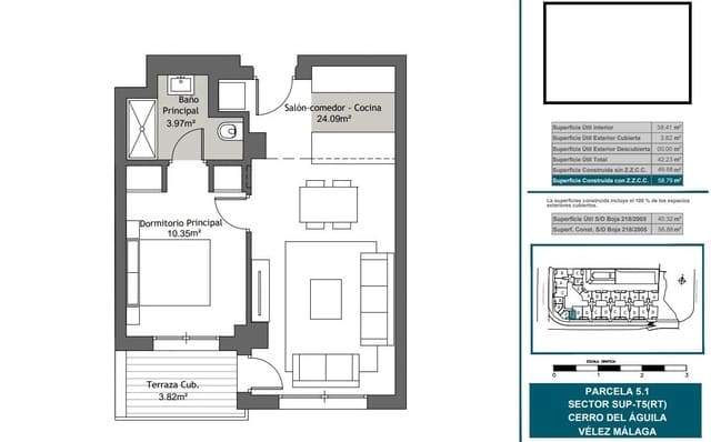 1 soverom Leilighet til salgs i Torre del Mar, Vélez-Málaga med svømmebasseng garasje - € 194 950 (Ref: 9338858)