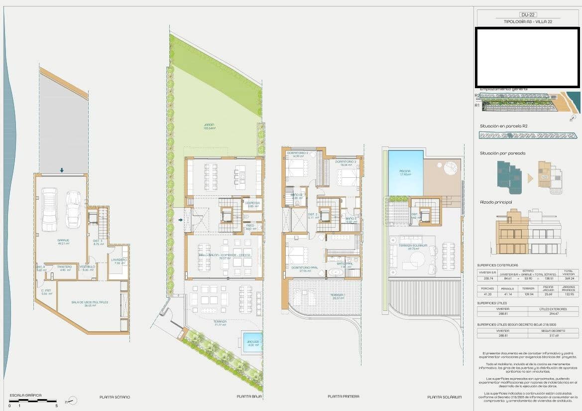 4 soverom Kjedet enebolig til salgs i Las Chapas med svømmebasseng garasje - € 5 200 000 (Ref: 9338865)