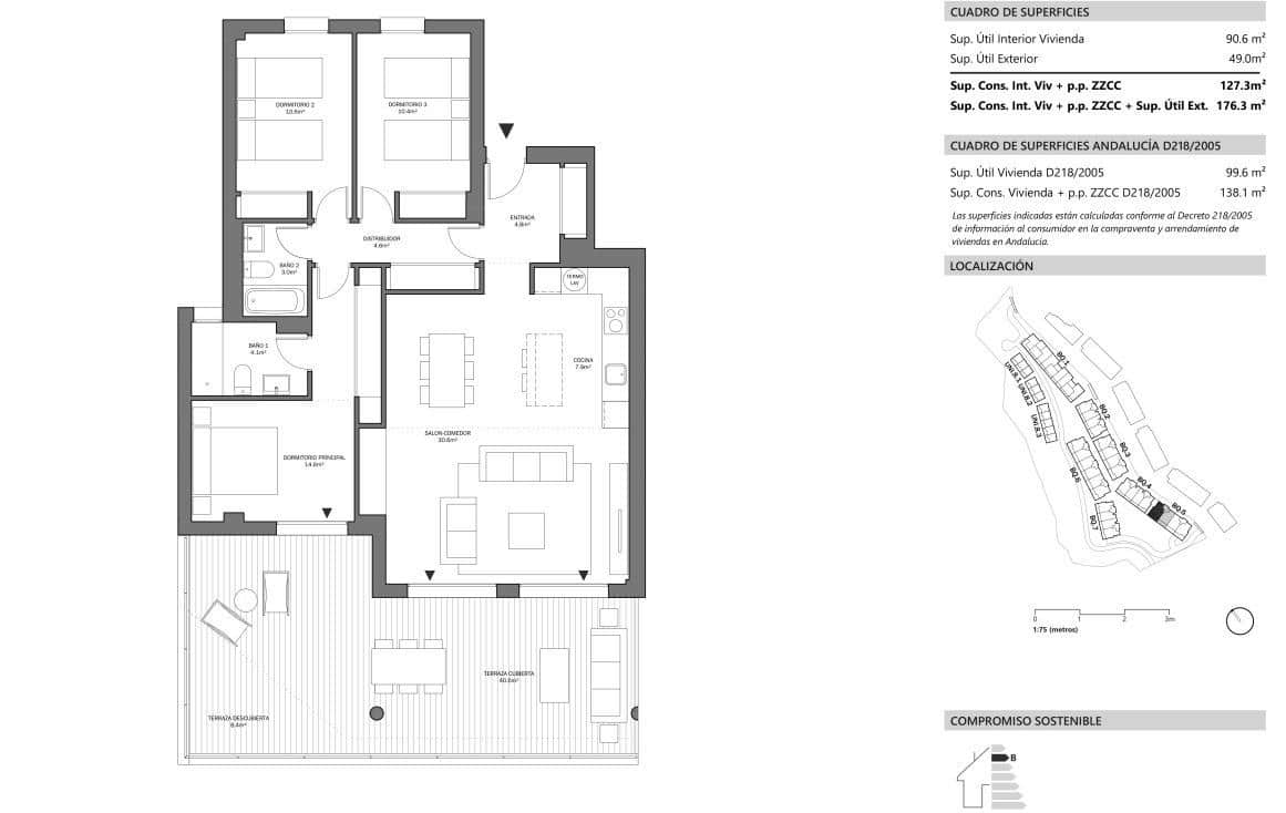 2 soveværelse Rækkehus til salg i New Golden Mile med swimmingpool garage - € 369.000 (Ref: 9338870)