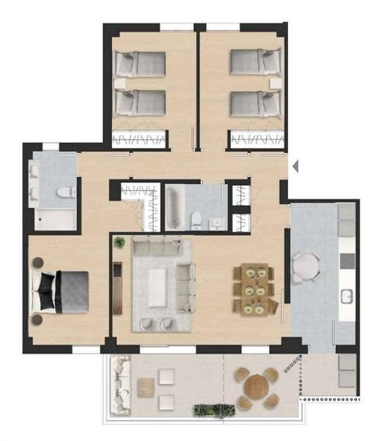 3 soveværelse Lejlighed til salg i Malaga by med swimmingpool garage - € 712.500 (Ref: 9338899)