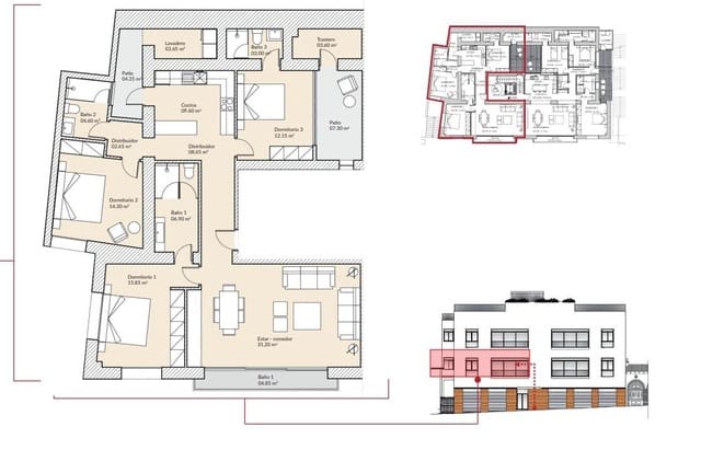 3 quarto Apartamento para venda em El Limonar, Málaga cidade com piscina garagem - 1 300 000 € (Ref: 9338915)