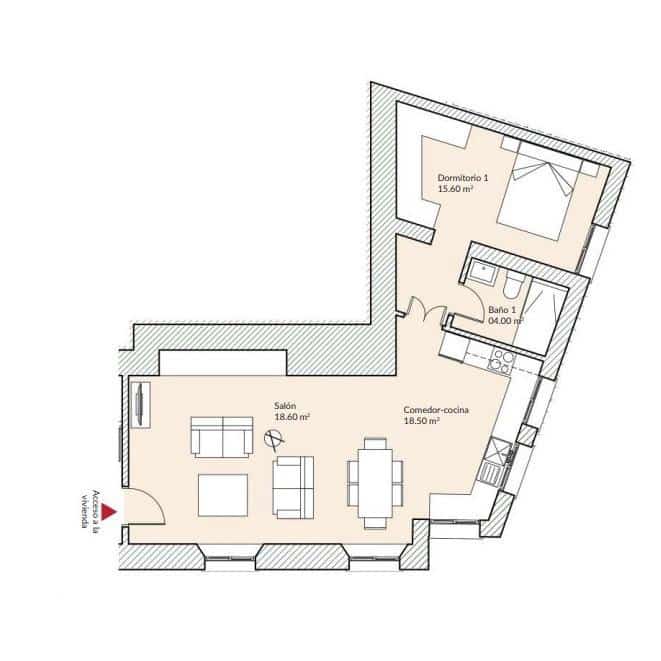 1 soveværelse Lejlighed til salg i Malaga by med garage - € 750.000 (Ref: 9338916)