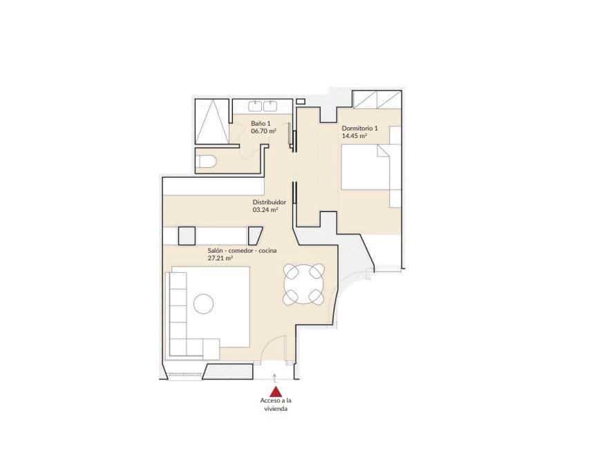 1 makuuhuone Asunto myytävänä paikassa Malaga kaupunki - 500 000 € (Ref: 9338918)