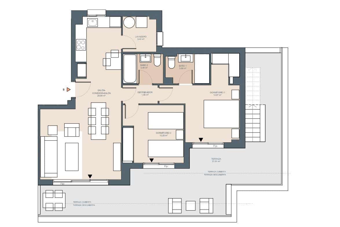 2 soverom Penthouse til salgs i Rincon de la Victoria med svømmebasseng garasje - € 564 000 (Ref: 9338930)