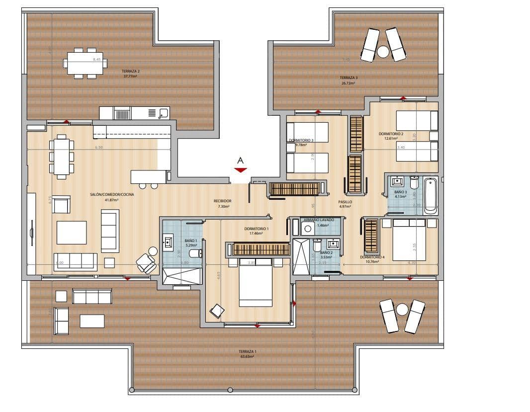 4 soverom Penthouse til salgs i Mijas med svømmebasseng garasje - € 779 900 (Ref: 9338941)