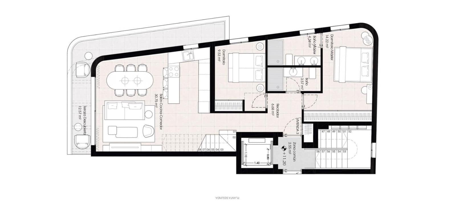 2 soverom Penthouse til salgs i Malaga by med garasje - € 1 555 000 (Ref: 9338946)