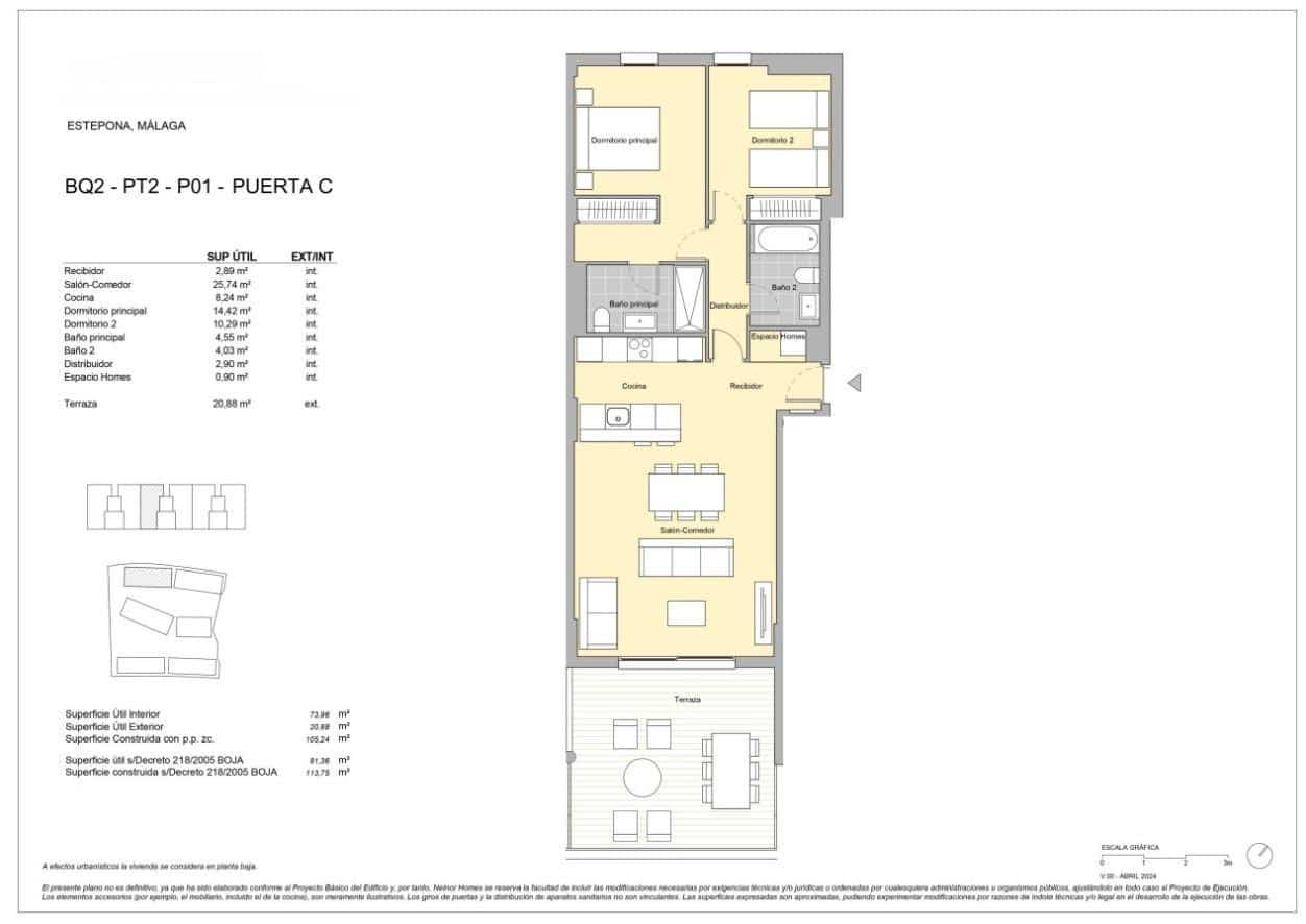 2 makuuhuone Asunto myytävänä paikassa Estepona mukana uima-altaan 
autotalli - 287 000 € (Ref: 9338950)