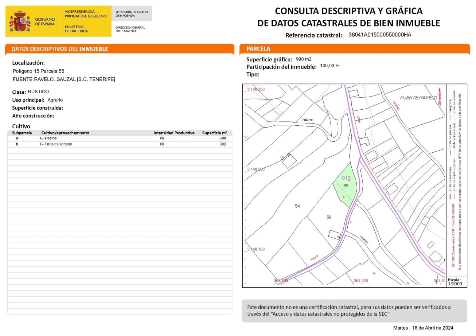 Building Plot for sale in El Sauzal - € 18,000 (Ref: 8637246)