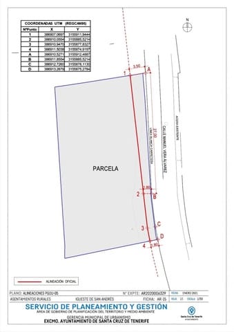 Tontti myytävänä paikassa Igueste de San Andres, Santa Cruz de Tenerife - 75 000 € (Ref: 8952249)