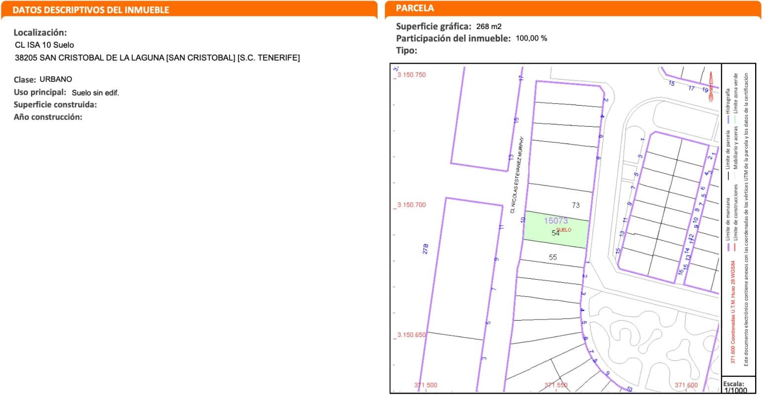 Terreno para Construção para venda em San Cristobal de La Laguna - 145 000 € (Ref: 8981056)