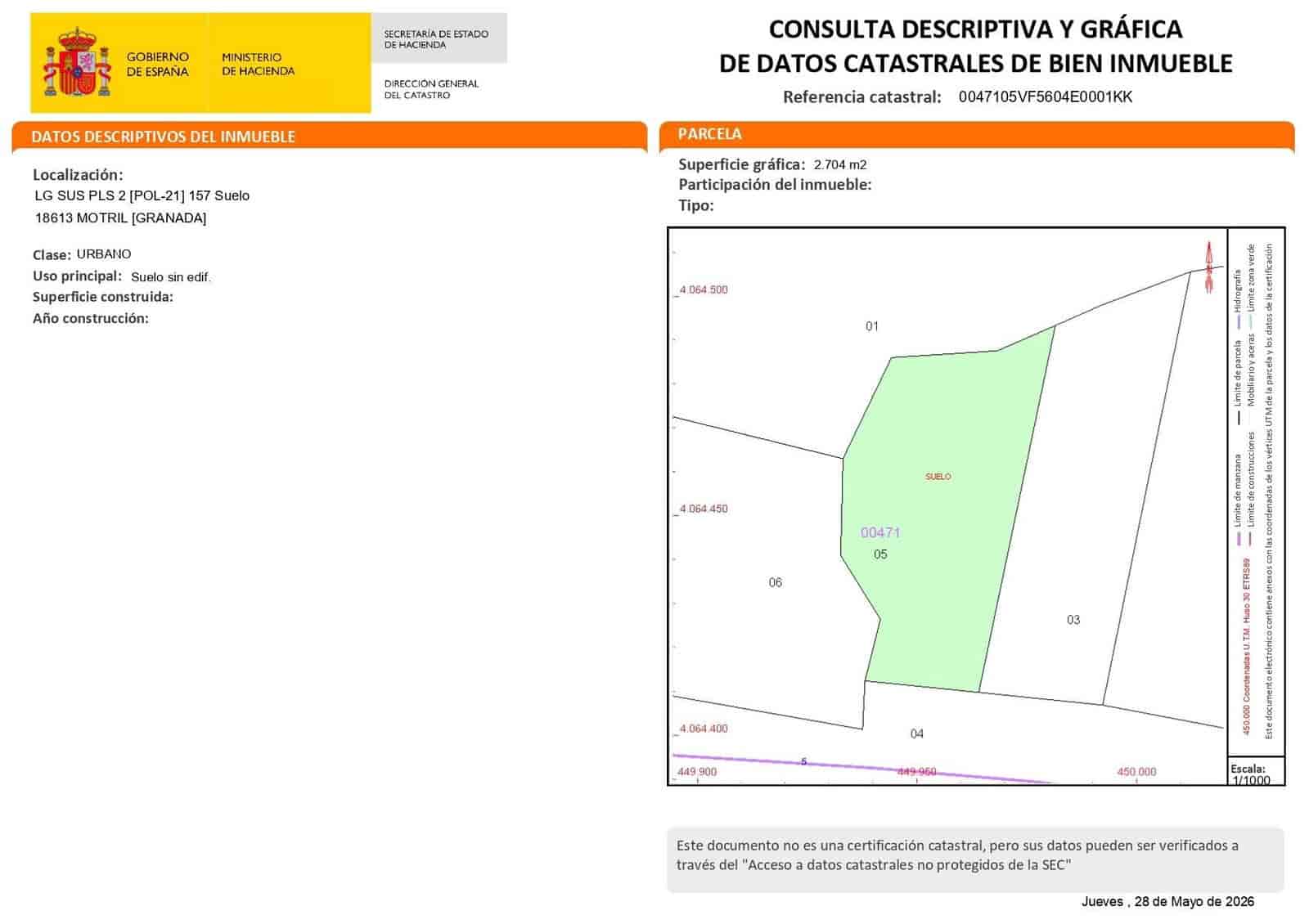Grunde uden byggetilladelser til salg i Motril - € 70.000 (Ref: 9916586)