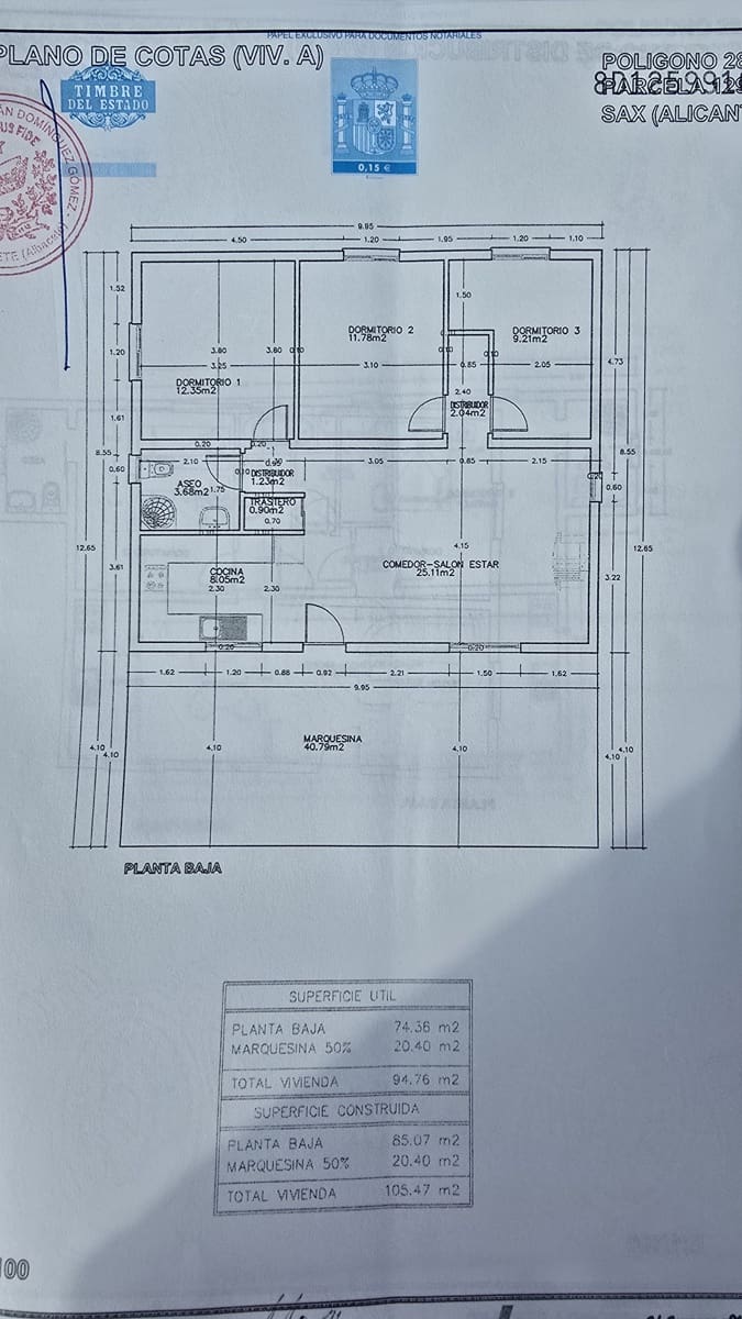 5 bedroom Finca/Country House for sale in Sax with pool - € 349,950 (Ref: 9802774)