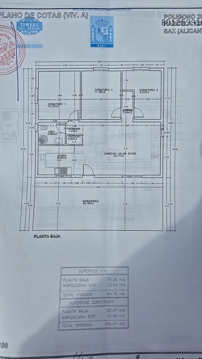 5 soveværelse Finca/Landehus til salg i Sax med swimmingpool garage - € 349.950 (Ref: 9802774)