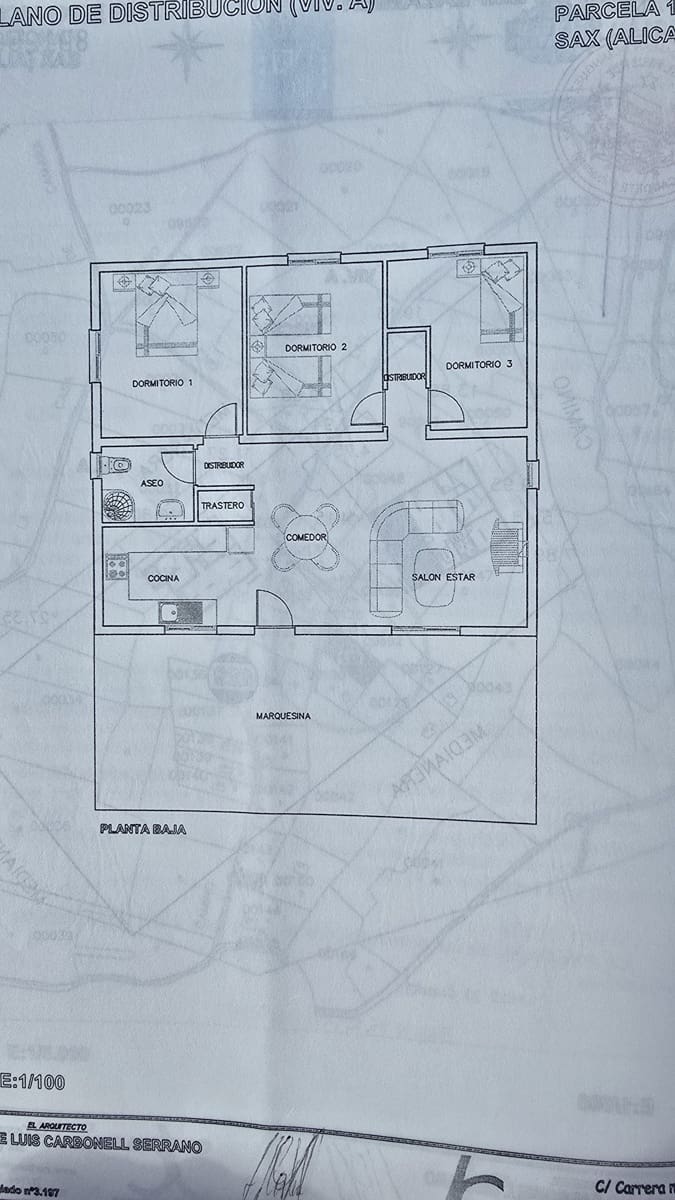 5 soveværelse Finca/Landehus til salg i Sax med swimmingpool garage - € 349.950 (Ref: 9802774)