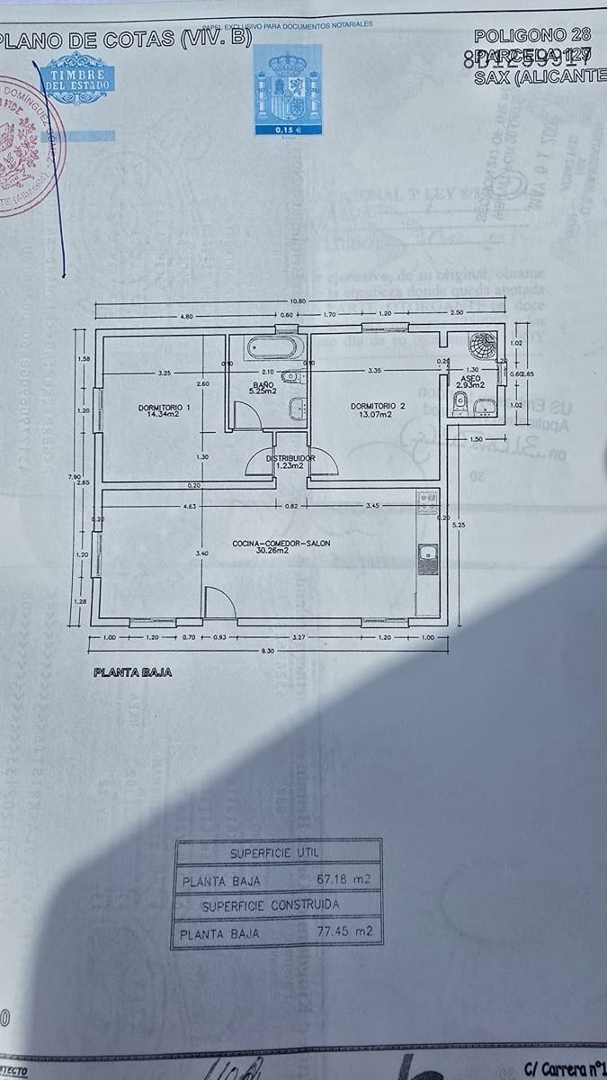 5 soveværelse Finca/Landehus til salg i Sax med swimmingpool garage - € 349.950 (Ref: 9802774)