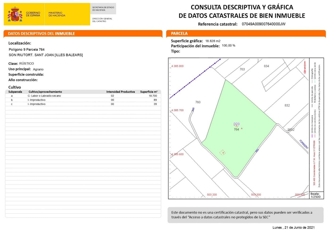 Undeveloped Land for sale in Sant Joan - € 199,000 (Ref: 6517856)