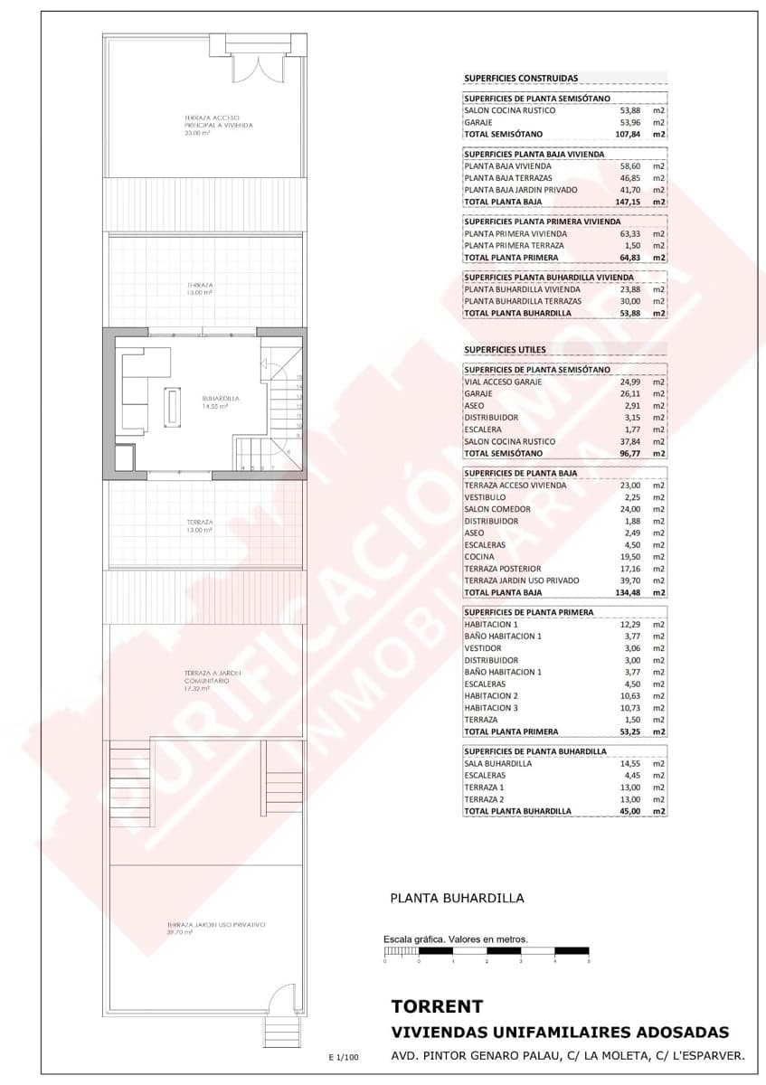 4 soveværelse Rækkehus til salg i Torrent med swimmingpool garage - € 539.000 (Ref: 9219969)