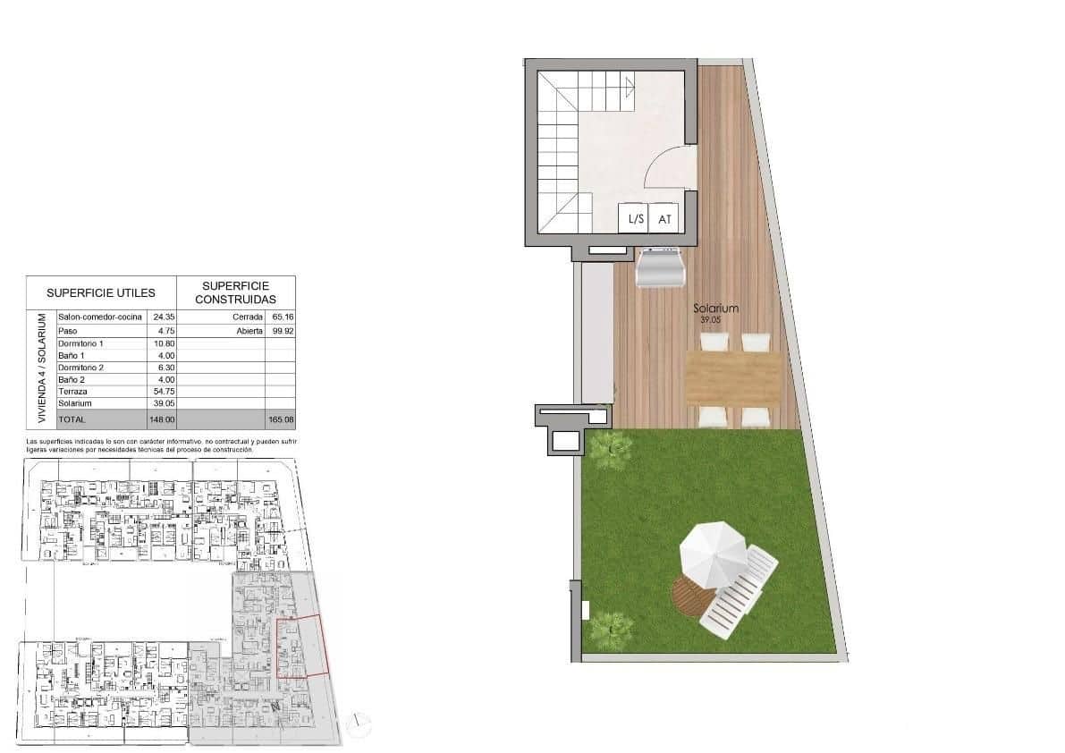 2 soverom Penthouse til salgs i Santa Pola med svømmebasseng - € 350 000 (Ref: 10115736)