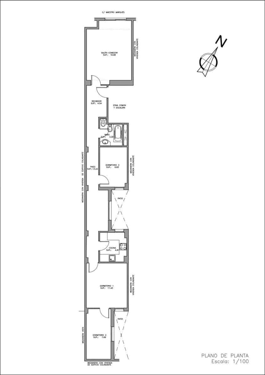 3 slaapkamer Flat te koop in Alicante stad - € 220.000 (Ref: 10177297)
