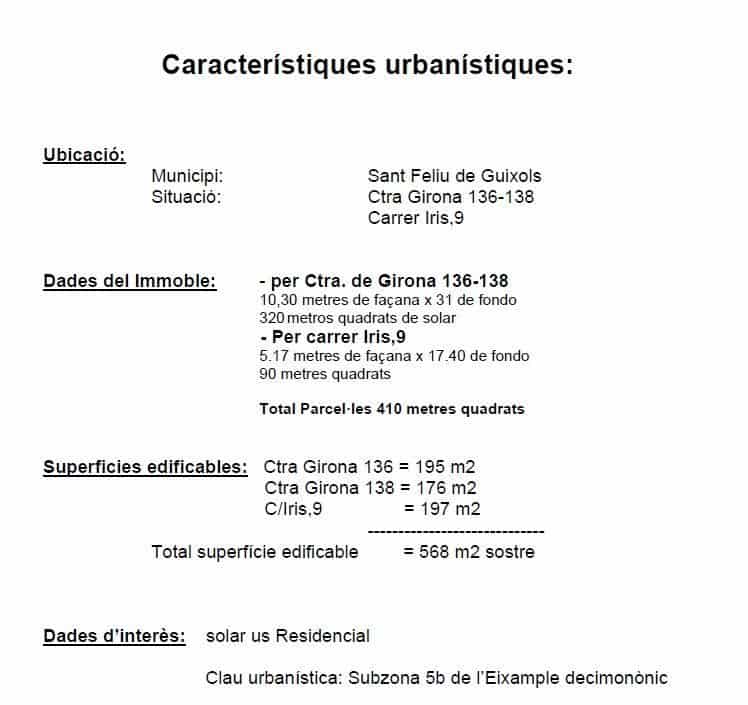 Grunde uden byggetilladelser til salg i Sant Feliu de Guixols - € 450.000 (Ref: 6017718)