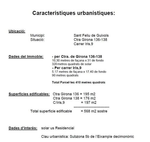 Landgrundstück zu verkaufen in Sant Feliu de Guíxols - 450.000 € (Ref: 6017718)