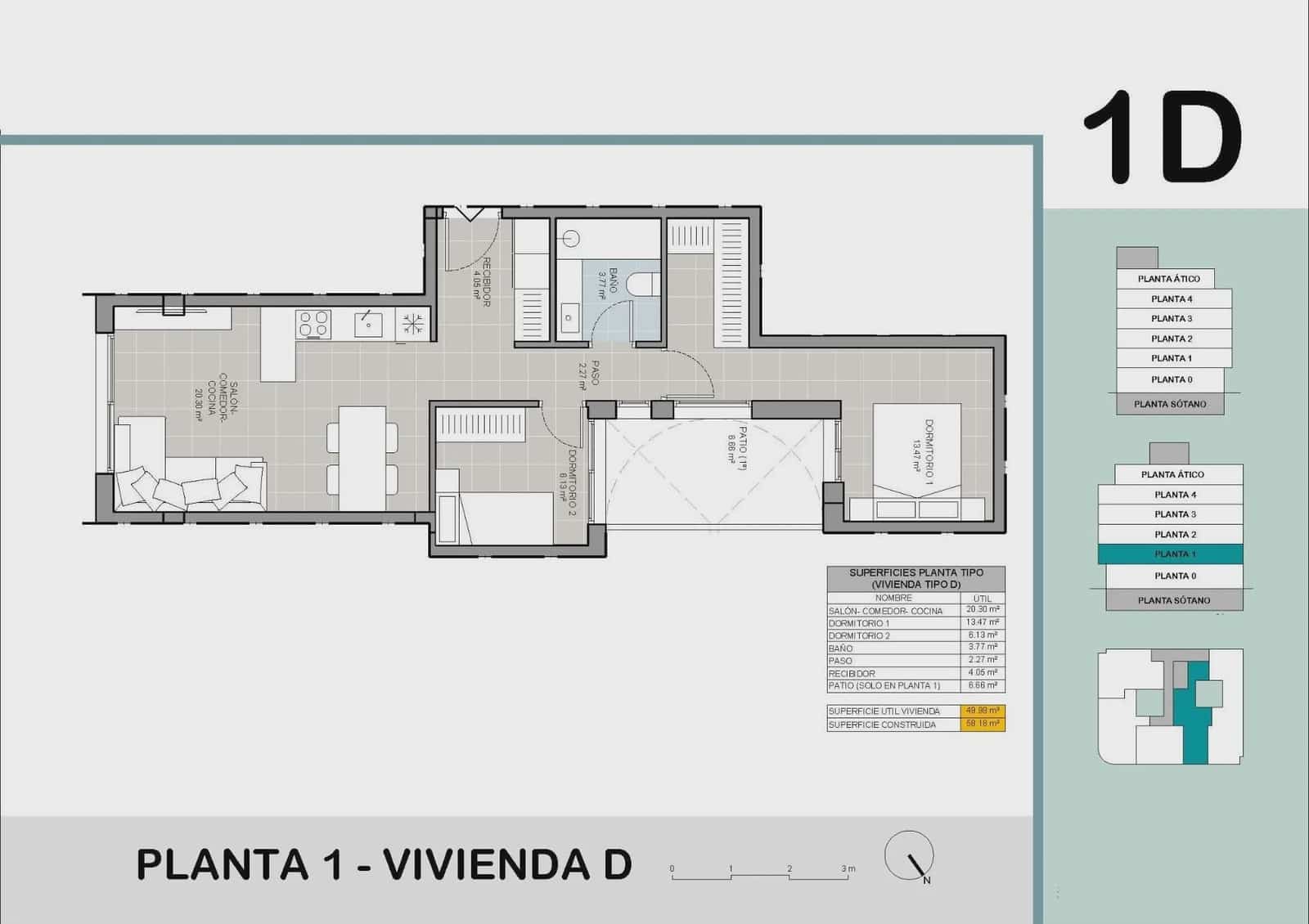 2 sovrum Lägenhet till salu i Torrevieja med pool garage - 265 000 € (Ref: 10003875)
