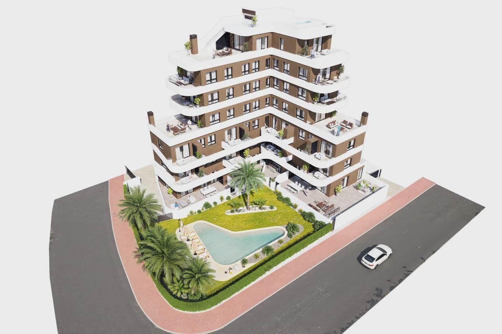 2 soveværelse Lejlighed til salg i Guardamar del Segura med swimmingpool - € 305.000 (Ref: 10003881)