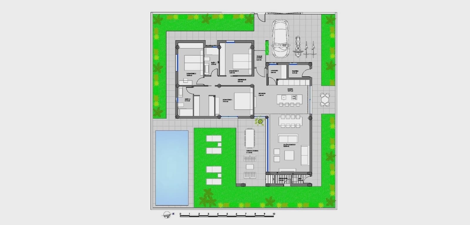 Chalet de 3 habitaciones en Mar de Cristal en venta con piscina - 549.000 € (Ref: 10003884)