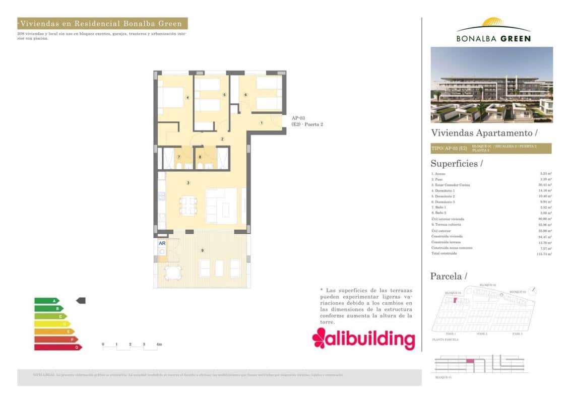 3 camera da letto Appartamento in vendita in Muchamiel / Mutxamel con piscina - 310.500 € (Rif: 10132793)