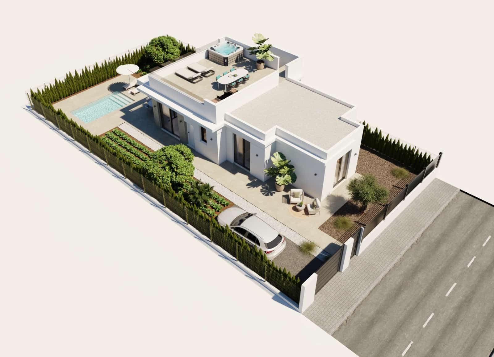 2 sypialnia Willa na sprzedaż w Fuente Alamo de Murcia z basenem garażem - 279 900 € (Ref: 9789186)