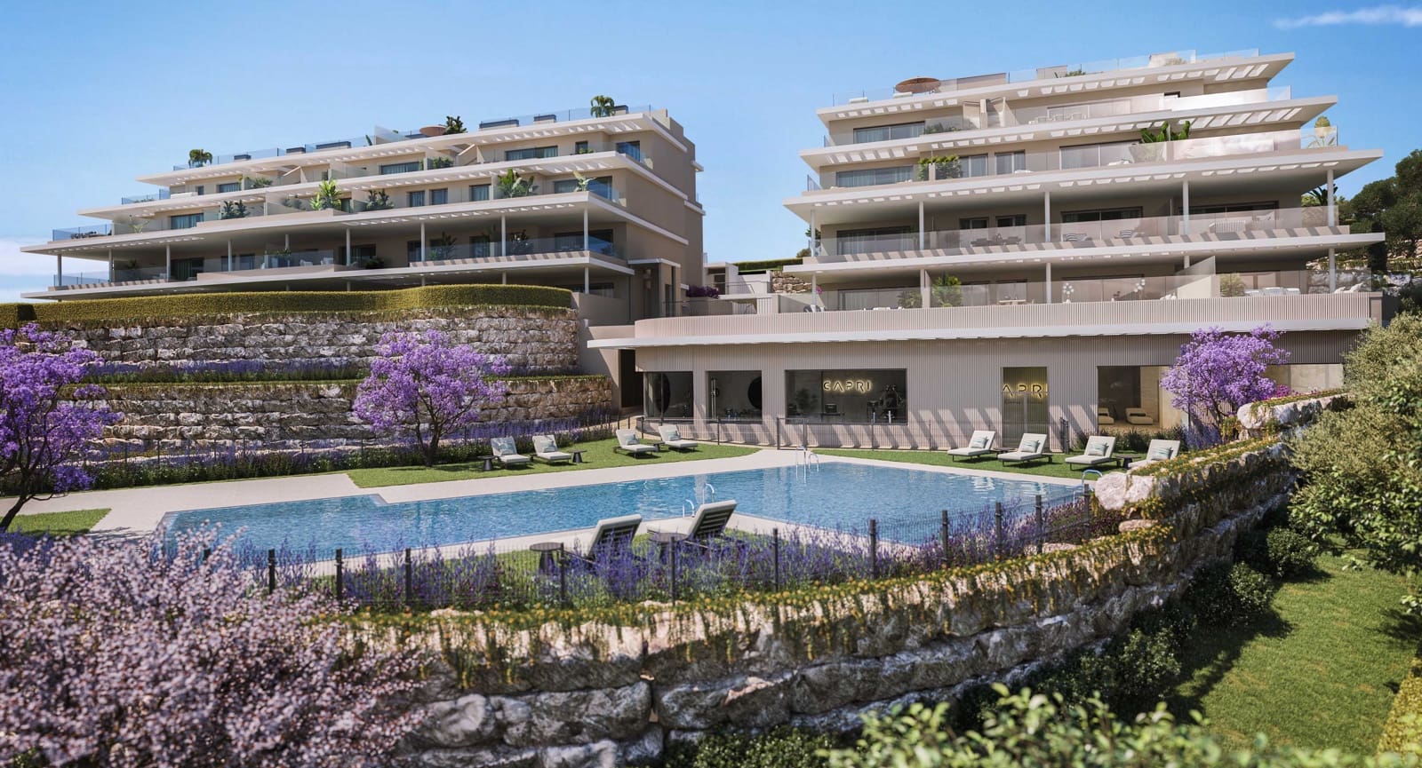 Apartamento de 2 habitaciones en Estepona en venta con piscina garaje - 385.000 € (Ref: 9789295)